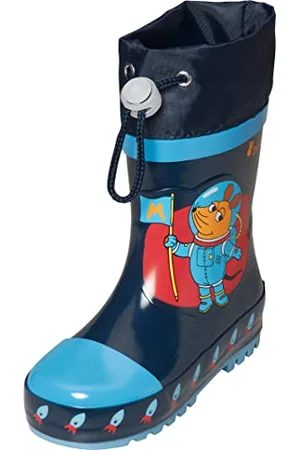 Playshoes Kinder Gummistiefel aus Naturkautschuk, trendige Unisex Regenstiefel mit Reflektoren, , 24/25 EU