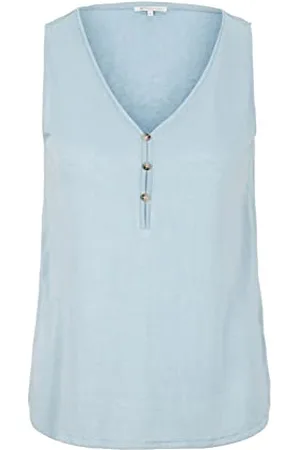 TOM TAILOR Damen Top mit Knopfleiste 1031519, , S