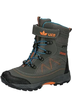 LICO Sundsvall VS Schneestiefel, Grau/Petrol/Orange, 25 EU