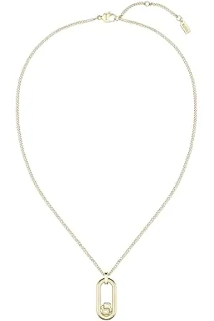 HUGO BOSS HBJ Jewelry Halskette mit Anhänger für Damen Kollektion DOUBLE B SWING aus Gelbgold mit einem Doppel-B Charm - 1580627