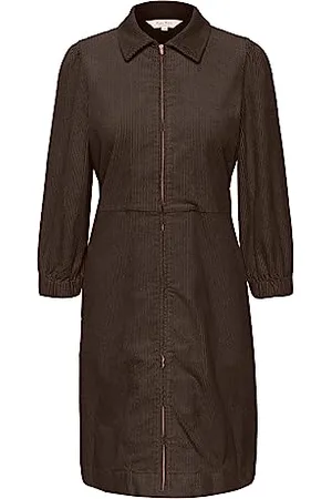 Part Two Damen Shirt mit Reißverschluss, 3/4 Ärmel, über Knielänge Kleid, , 40