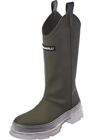 Roberto Cavalli Damen Stivale Donna Arbeitsschuhe, Verde, 38 EU