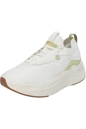 PUMA Damen Softride Stakd Premium WNS Road Running Shoe, Warm White-Pistachio Green Gold, 36 EU