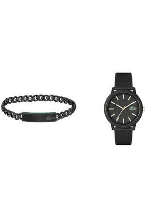 Lacoste Analog Quarzuhr für Herren mit Schwarzes Silikonarmband - 2011233 Gliederarmband für Herren Kollektion Baseline - 2040082