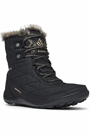 Columbia Minx Shorty III wasserdichte Schneestiefel für Damen, Schwarz (Black x Pebble), 37.5 EU