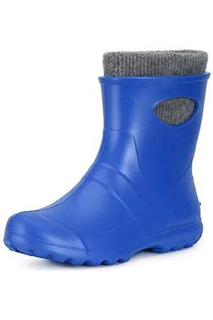 Ladeheid Damen Gummistiefel gefüttert und wasserdicht federleichte Eva Gummischuhe Winter LA-750 (Blau2727c, 38 EU)