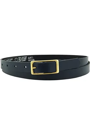 V Vascavi Ledergürtel echt Leder Damengürtel GOLD Schnalle 2 cm breit Hüftgürtel Jeansgürtel Damen Gürtel Casual Jeans schmal business | Vascavi | Made in Germany (110 cm Gesamtlänge 125 cm, )