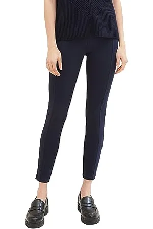 TOM TAILOR Damen Treggings mit Reißverschluss-Taschen, Sky Captain Blue Non-Solid, 46/28
