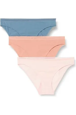 Tommy Hilfiger Damen 3er Pack Slips Bikini Form Baumwolle mit Stretch, Mehrfarbig (Teaberry/Iron Blue/Whimsy Pink), XS