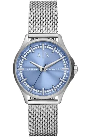 Armani Exchange Watch for Women, Quartz Movement and 36mm Case Size with Stainless Steel, Leather or Silicone Strap