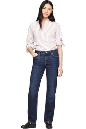 Tommy Hilfiger Damen Jeans Hose Classic Straight Fit, Blau (Dark Blue), 30W/28L