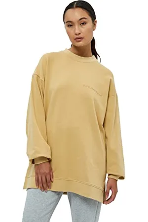 Beyond Now Damen Jaden Gots Long Sweatshirt GOTS Long Swatshirt Klassisch, Hellbeige, XL