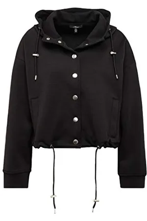 Mavi Damen Hooded TOP T-Shirt, Black, M