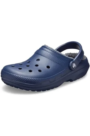 Crocs Unisex Classic Lined Clogs, Navy/Charcoal, 37/38 EU