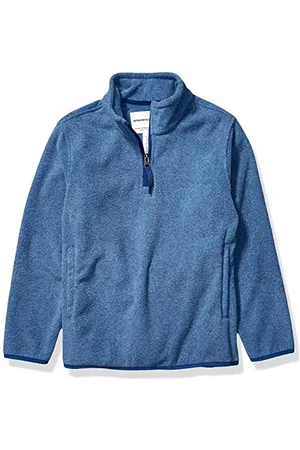 Amazon Jungen Pulloverjacke aus Polarfleece mit Viertelreißverschluss, , 5 Jahre