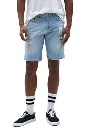 Koton Men Ripped Jean Shorts Pocket Detailed Buttoned