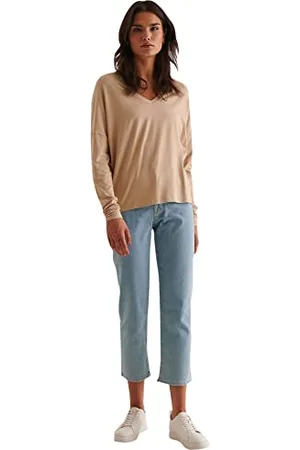 NA-KD Damen V-Neck Jersey Top Trägershirt/Cami Shirt, , XXL