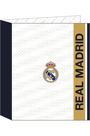 Safta Ordner F. 4 Ringe, 35 mm, breiter Rücken, Real Madrid 1. Team. 23/24, , Estándar, Casual
