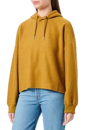 QS by s.Oliver Damen Sweatshirt mit Kapuze und Rippstruktur , XXL