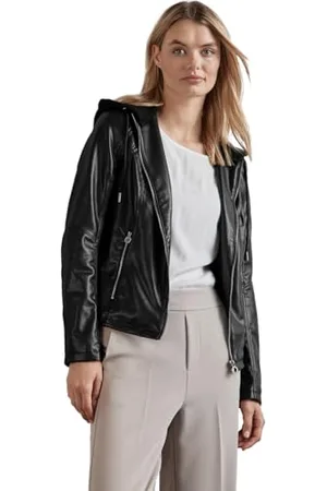Street one Damen A212302 Jacke in Leder-Optik, Black, 38