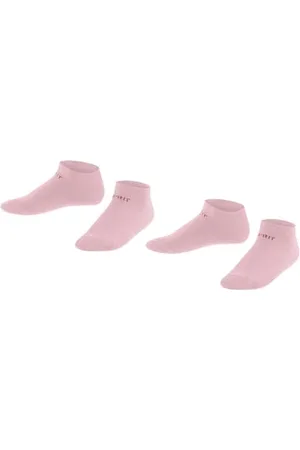ESPRIT Unisex Kinder Sneakersocken Foot Logo Multipack K Sn Baumwolle kurz einfarbig 2 Paar, , 27-30