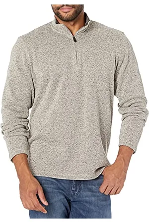 Wrangler Herren Langärmeliges Fleece mit Viertelreißverschluss Pullover, , XX-Large