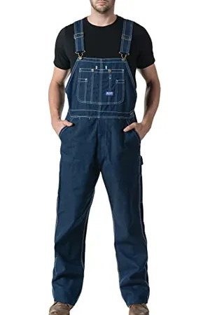 Liberty Herren Rigid Bib Overalls, Starrer Denim, 36W / 34L