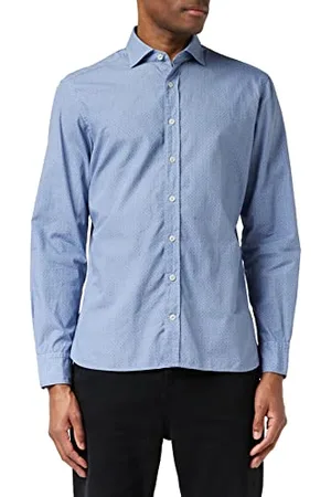 Hackett Hackett Herren Freizeithemd Suitcase Print, , Medium (Herstellergröße: M)