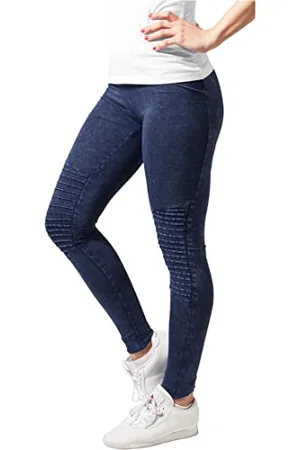 Urban classics Damen Ladies Denim Jersey Leggings, , XS