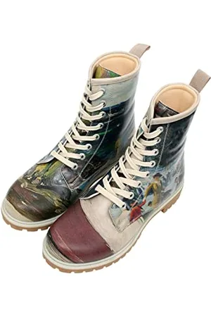 Dogo Vegane Damen Boots Stiefeletten - Brush Strokes 38