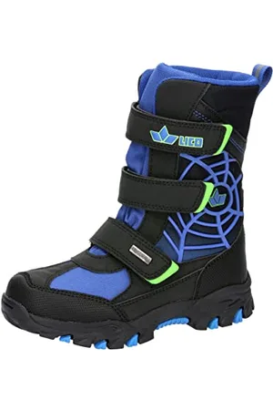 LICO Sindre V Schneestiefel, schwarz/blau/Lemon, 35 EU