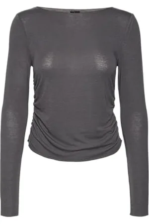 VERO MODA Damen VMELIANA LS Cropped TOP JRS Langarmshirt, , Large