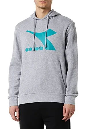 Diadora Herren Hoodie CHROMIA, Light Middle Grey Melange, S