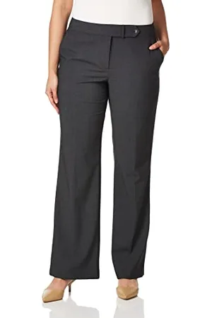 Calvin Klein Damen Classic Fit Straight Leg Lux Suit Pant Hose, , 48