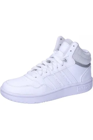 adidas Hoops Mid Shoes Schuhe, Cloud White/Cloud White/Grey Two, 35.5 EU