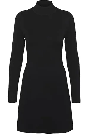 VERO MODA VMGOLD LS Highneck Skater Short Dress