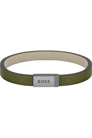 HUGO BOSS Jewelry Lederarmband für Herren Kollektion JACE Grün - 1580338S