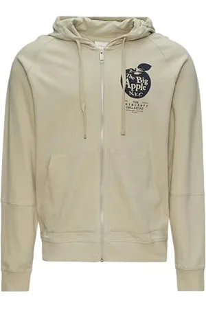 QS by s.Oliver Leichte Sweatjacke mit Kapuze und Artwork XXL