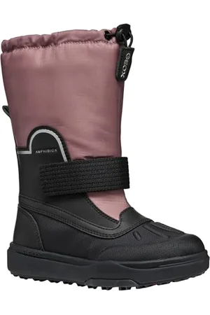 Geox J BUNSHEE PG Girl B Snow Boot, DK Rose/Black, 33 EU