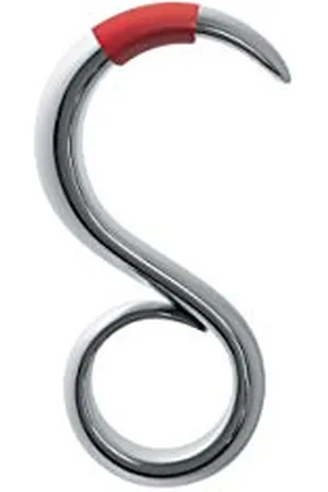 Alessi GCH04 Schlüsselanhänger No-touch aus verchromtem Zamak, 3.5 x 2 x h 7.5 cm
