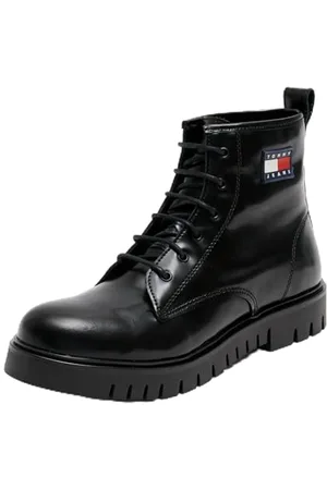 Tommy Hilfiger Damen Mid Boot Stiefel Lace Up Lack, (Black), 41