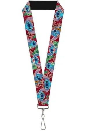 Buckle Buckle Down Unisex-Erwachsene Lanyard-1.0-Stitch 6-Expressions Tropical Flora Burgundy Schlsselanhnger, , Einheitsgröße