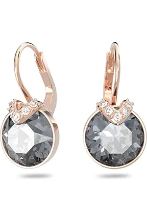 Swarovski Bella V Drop-Ohrhänger, Rundschliff, , Roségold-Legierungsschicht