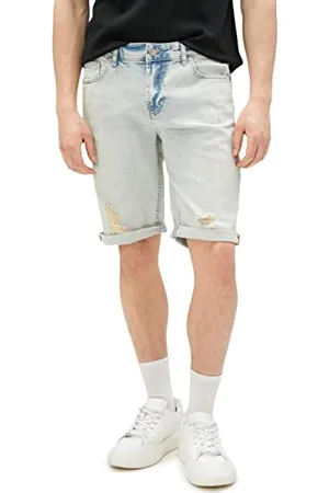 Koton Men Bermuda Denim Shorts Folded Leg Cotton Pocket Detailed
