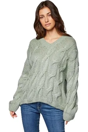 Mavi V Neck Sweater; Aqua Gray