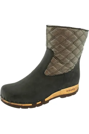 Woody Damen Nena Clog Stiefelette, Nero-Andromeda, 36 EU