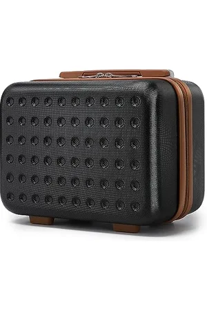 Kono Kosmetikkoffer Schminkkoffer Leicht Handgepäck Tragbar Beautycase Damen 100% ABS Make Up Koffer mit Handgriff und Reißverschluss Hartschalen 31 * 22 * 18cm