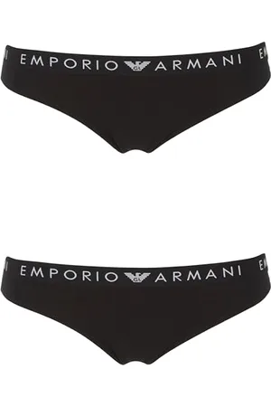 Emporio Armani Damen Iconic Logoband 2-Pack Brasilian Halber Slip, , M