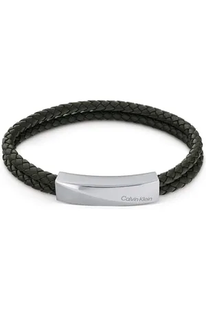 Calvin Klein Lederarmband für Herren Kollektion WRAPPED & BRAIDED Grün - 35000099
