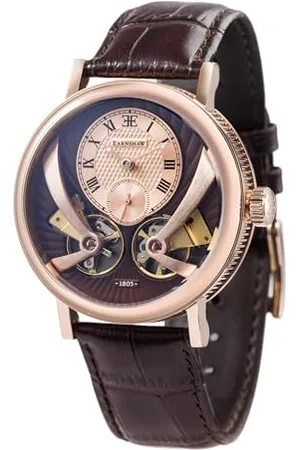 THOMAS EARNSHAW Beaufort Anatolia ES-8059-03 mechanische Herren-Armbanduhr mit Automatikgetriebe, braunes Zifferblatt mit klassischer Analoganzeige, braunes Lederarmband